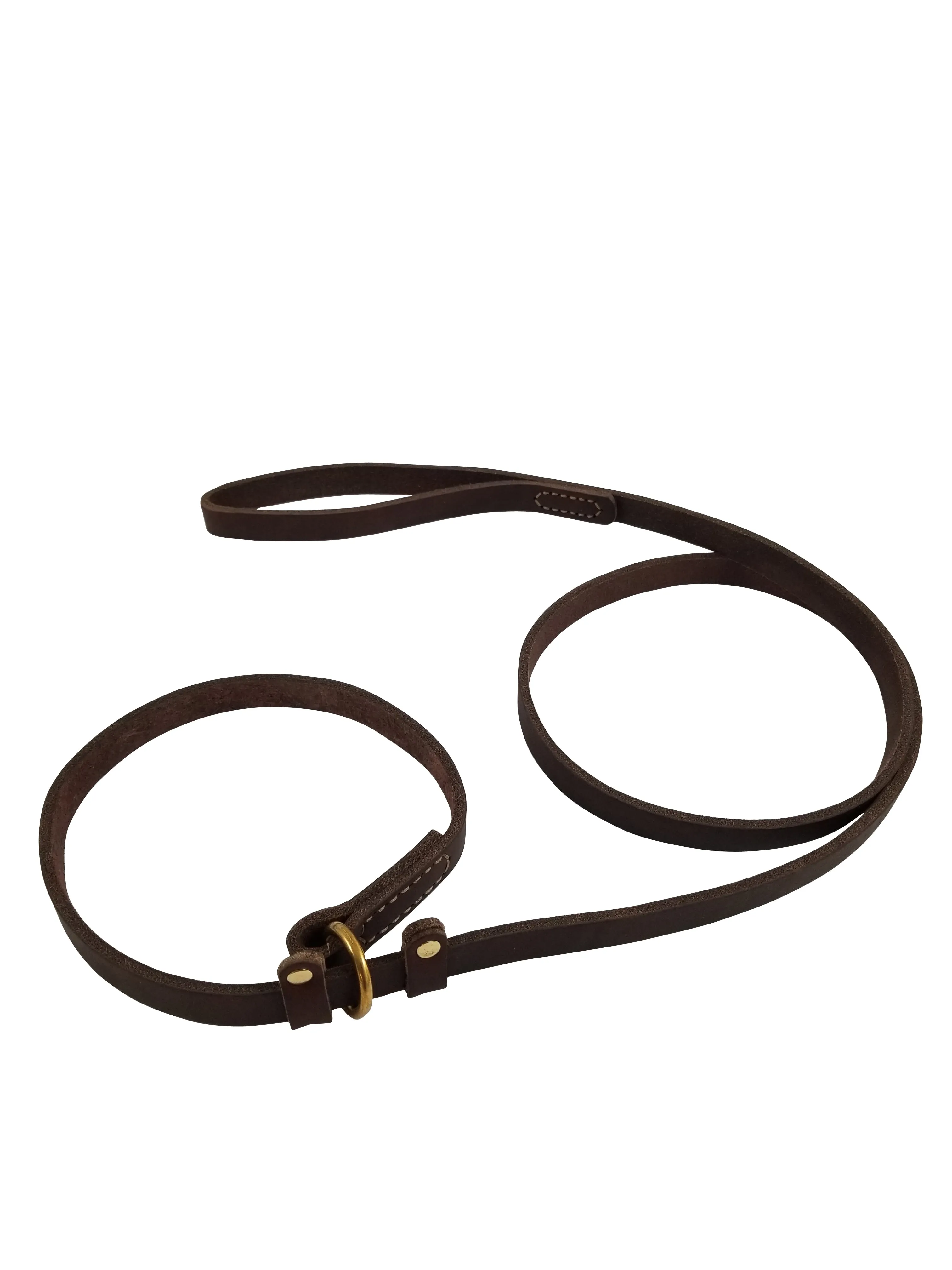 0.70" x 6ft Premium Genuine Leather British Style Slip Lead