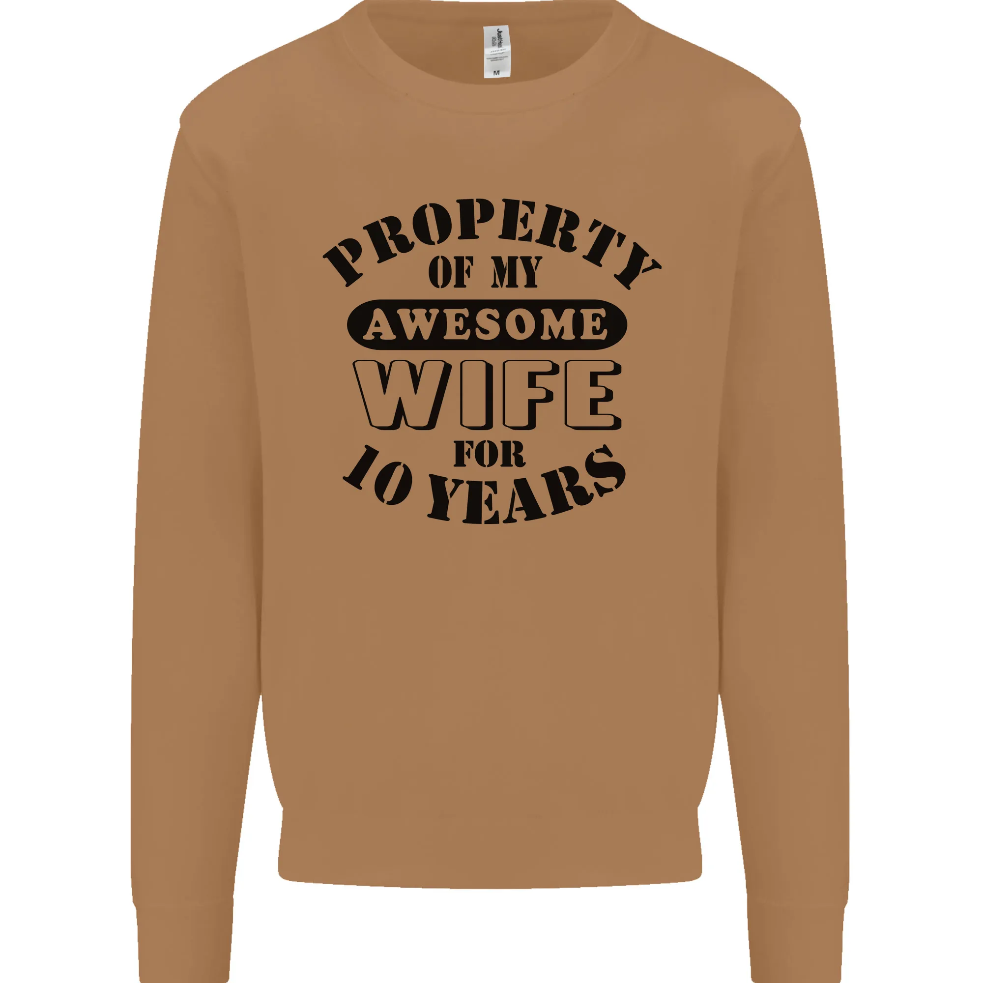 10th Wedding Anniversary 10 Year Funny Wife Mens Sweatshirt Jumper