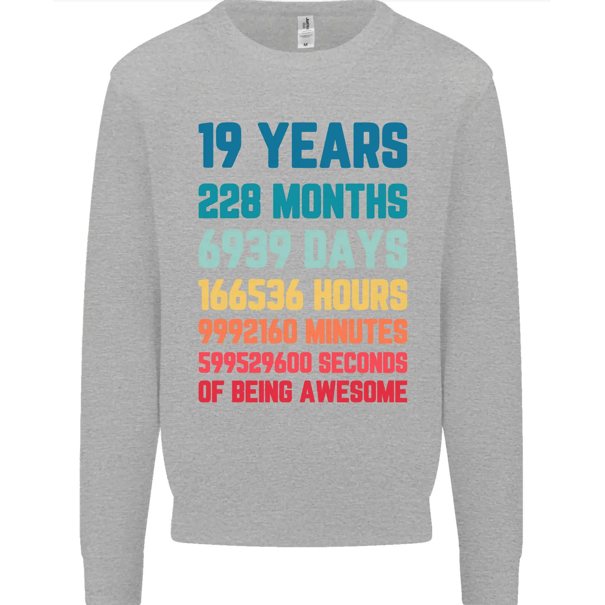 19th Birthday 19 Year Old Men's Birthday Celebration Sweatshirt Jumper
