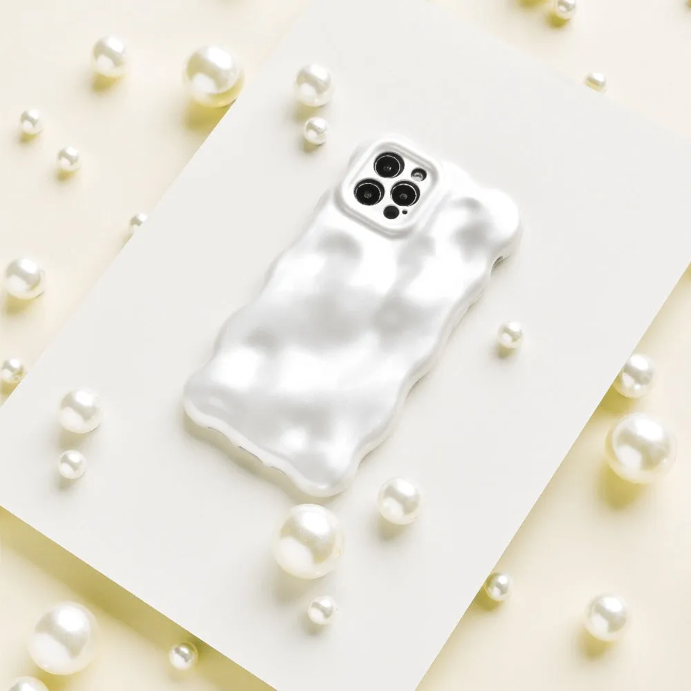 3D Pearl Phone Case - White