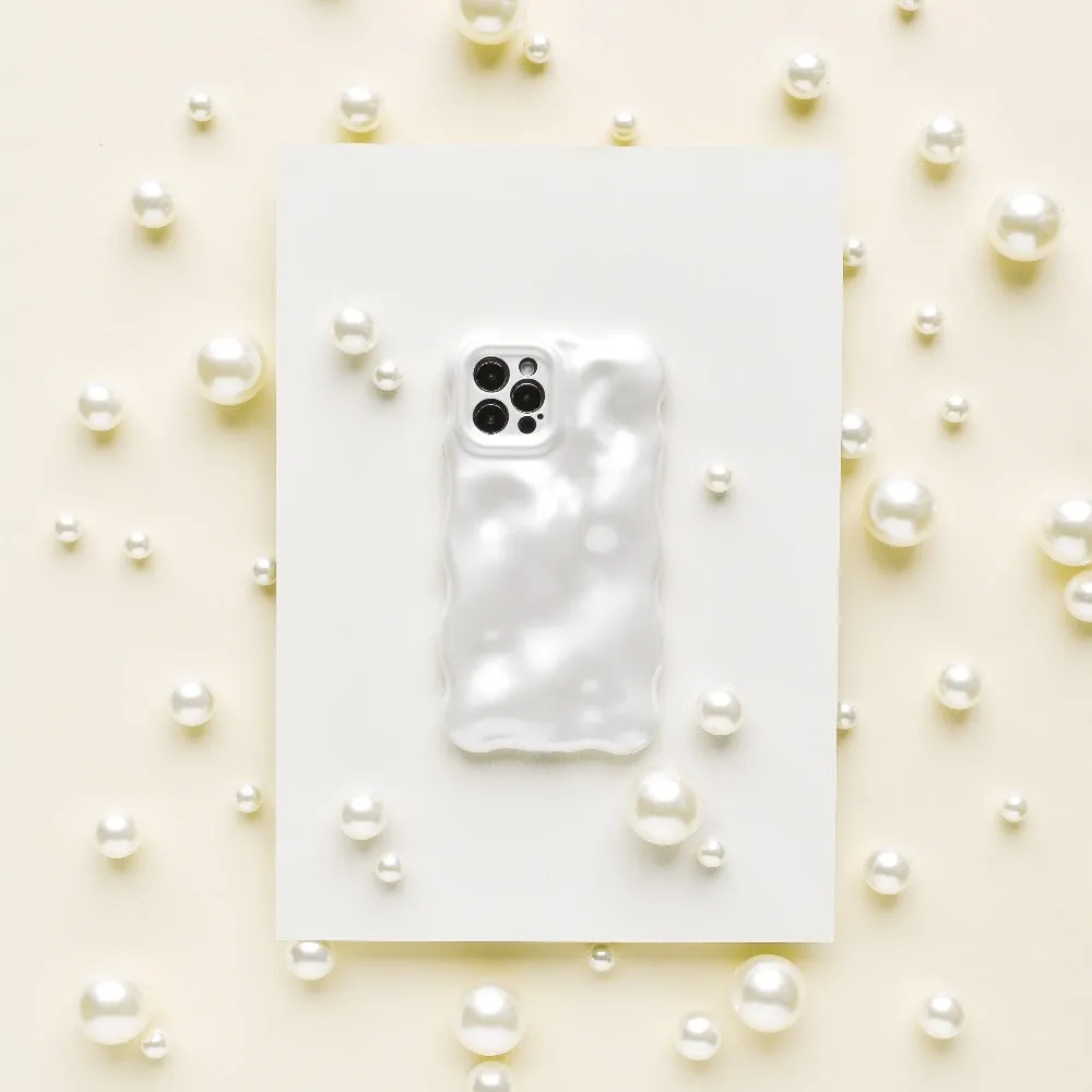 3D Pearl Phone Case - White