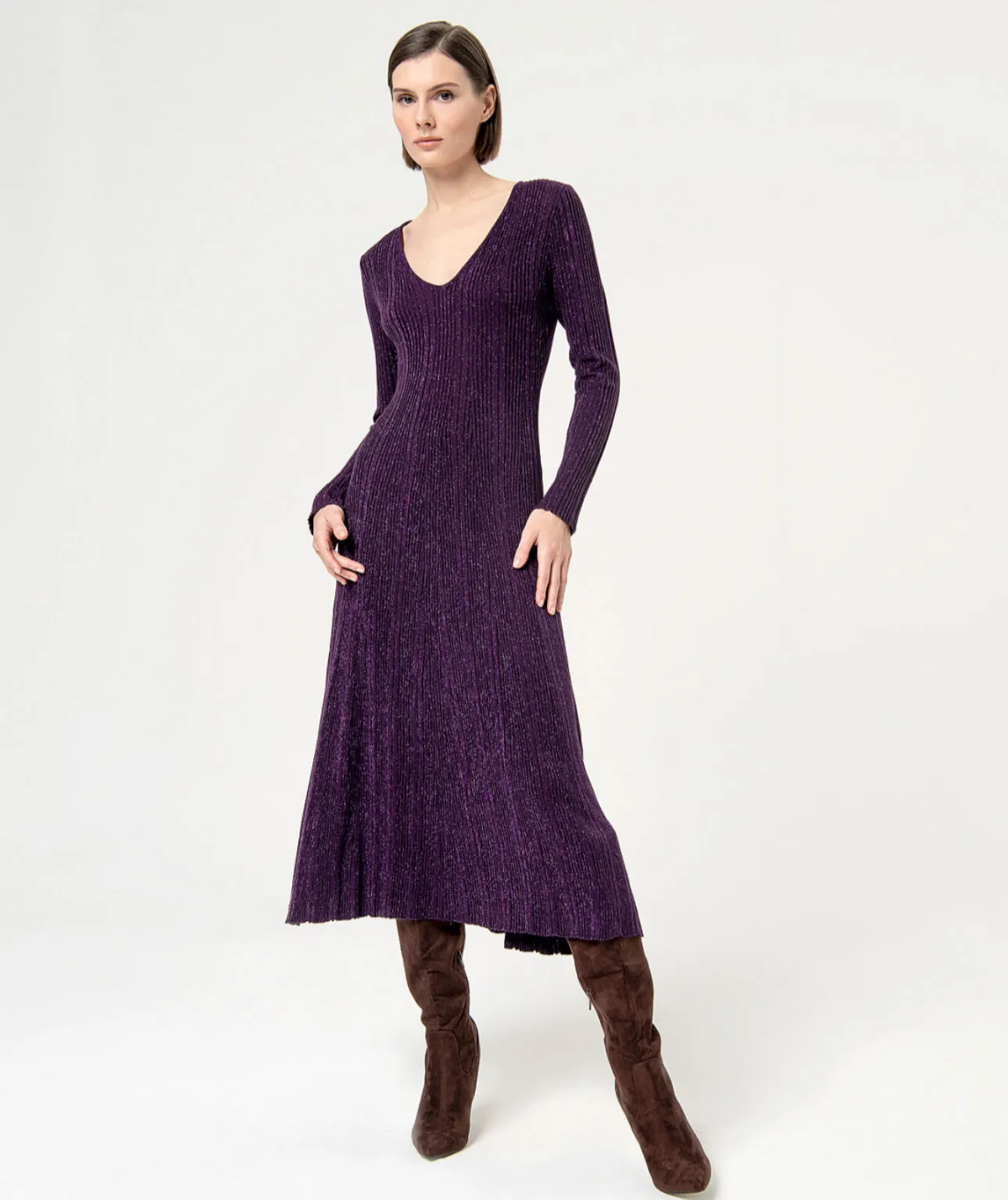 554NEXU734 Purple Dress