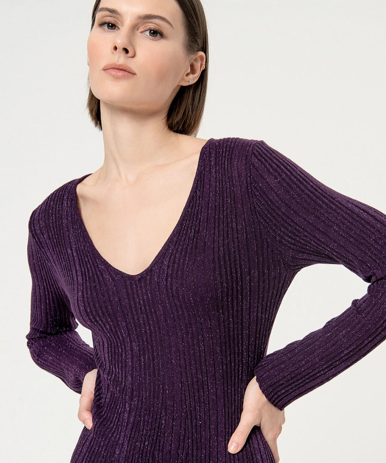 554NEXU734 Purple Dress