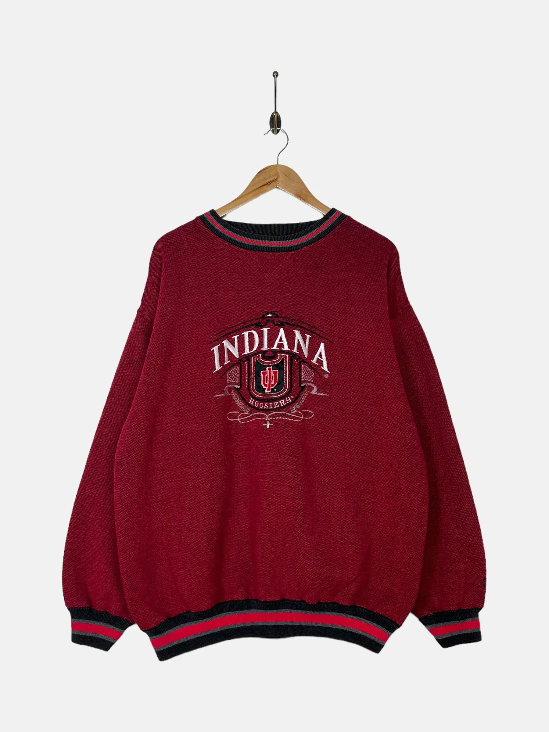 90's Indiana Hoosiers Embroidered Vintage Sweatshirt Size L-XL