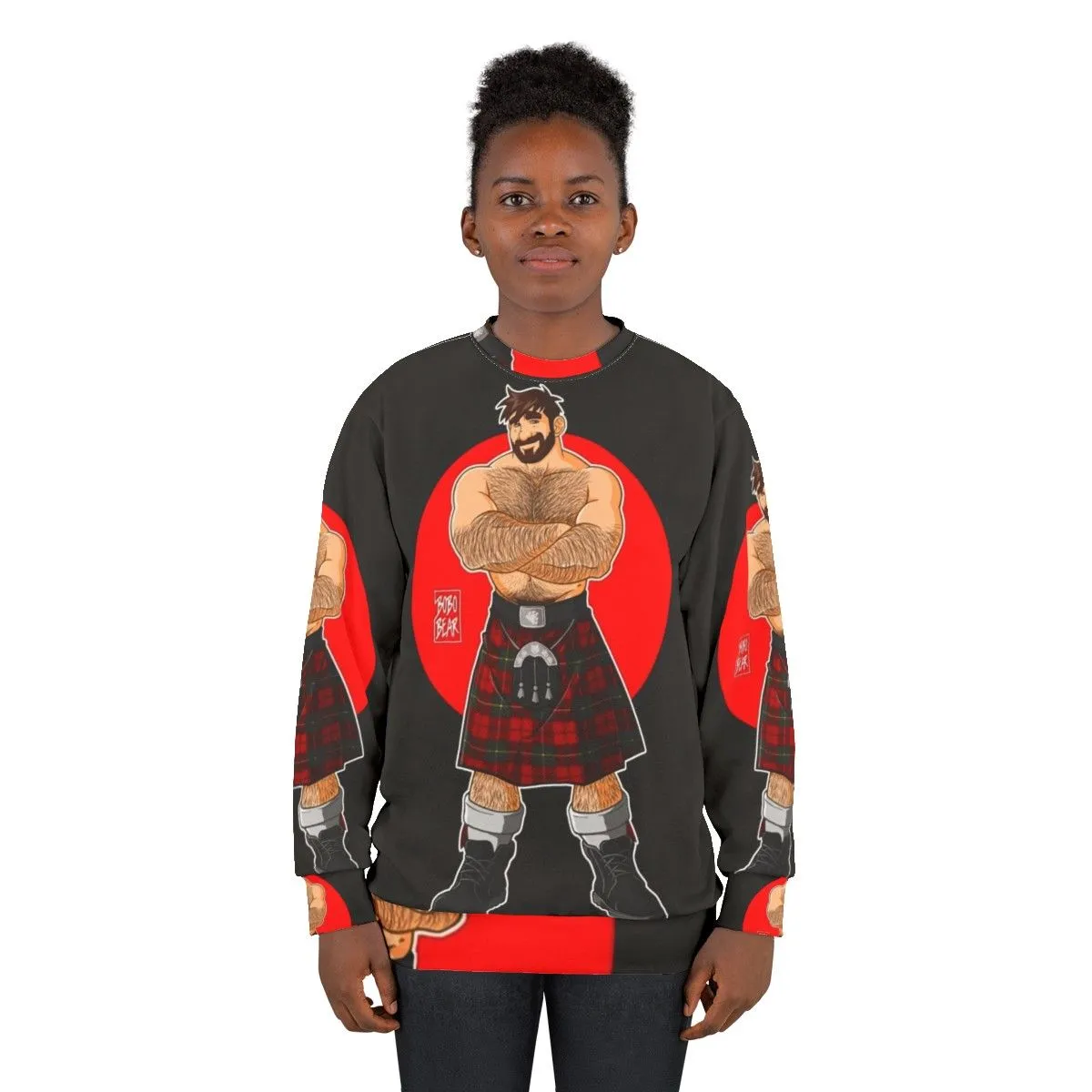Adam Likes Kilts Shirtless Sweatshirt | Gay Pride Apparel