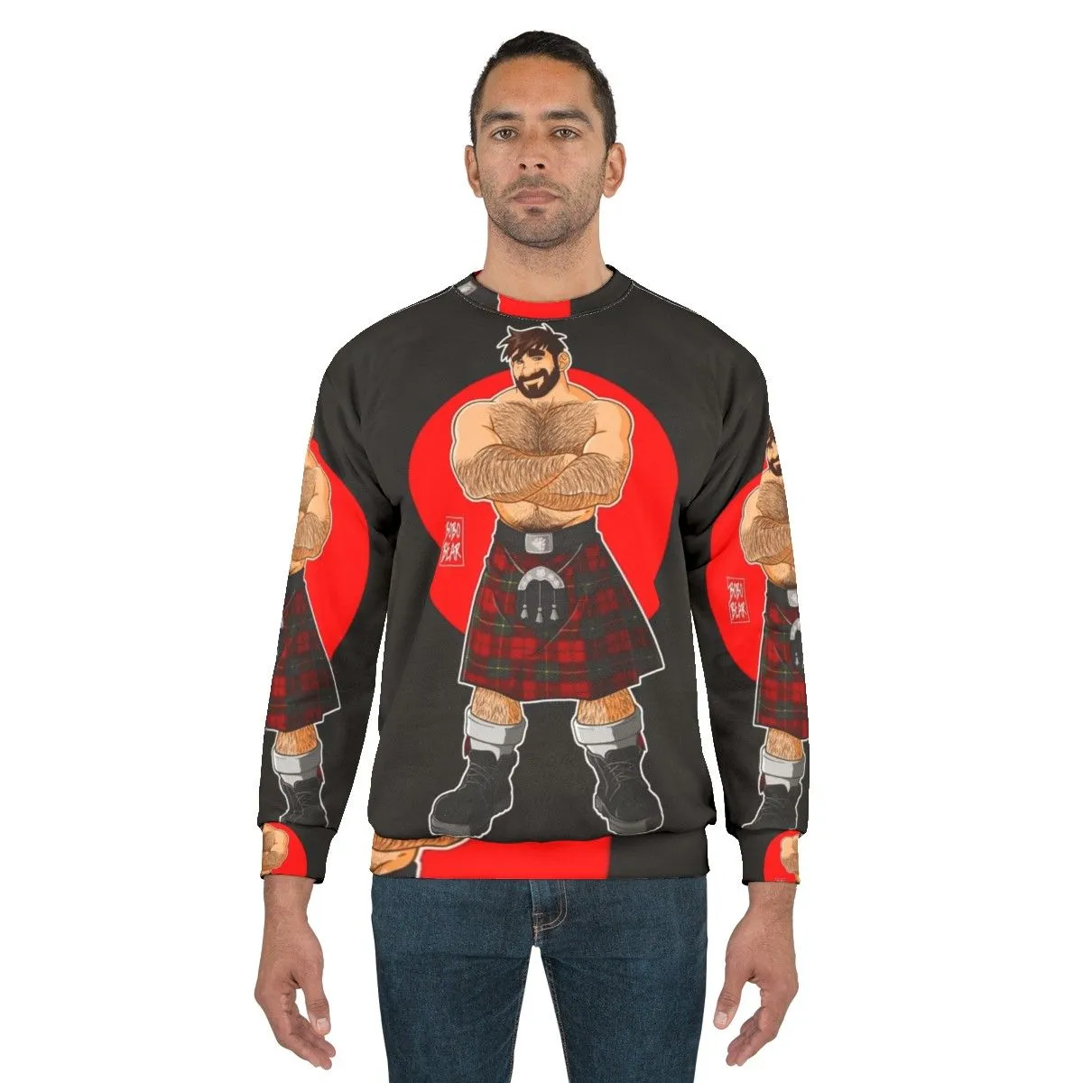 Adam Likes Kilts Shirtless Sweatshirt | Gay Pride Apparel