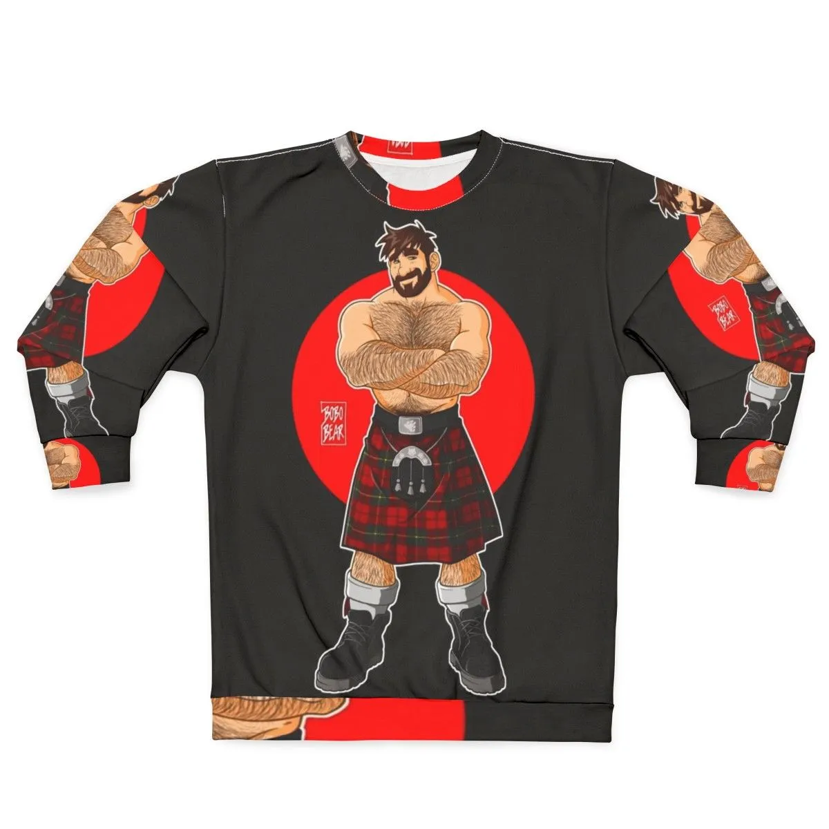 Adam Likes Kilts Shirtless Sweatshirt | Gay Pride Apparel