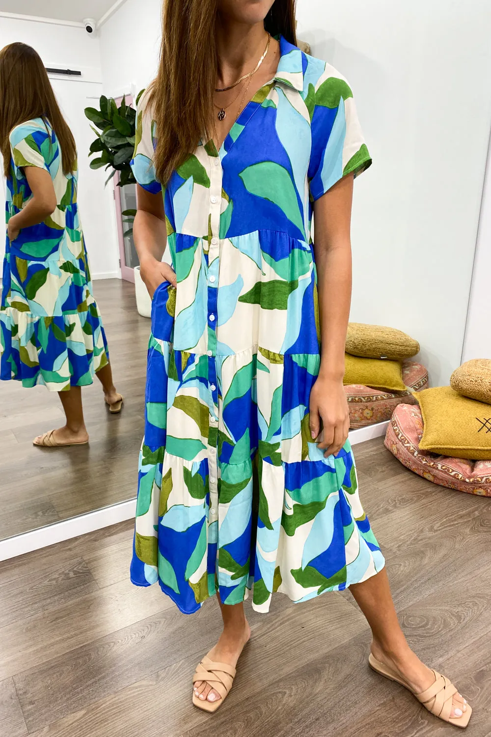 Alyssa Midi Print Dress