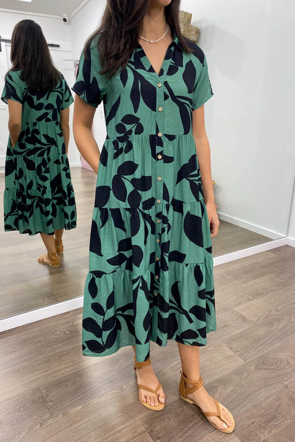 Alyssa Midi Print Dress