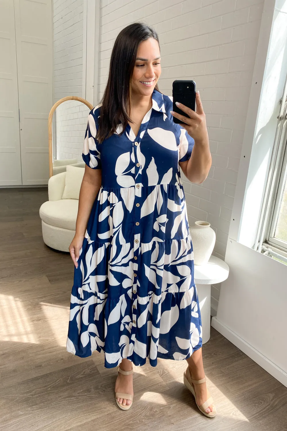 Alyssa Midi Print Dress