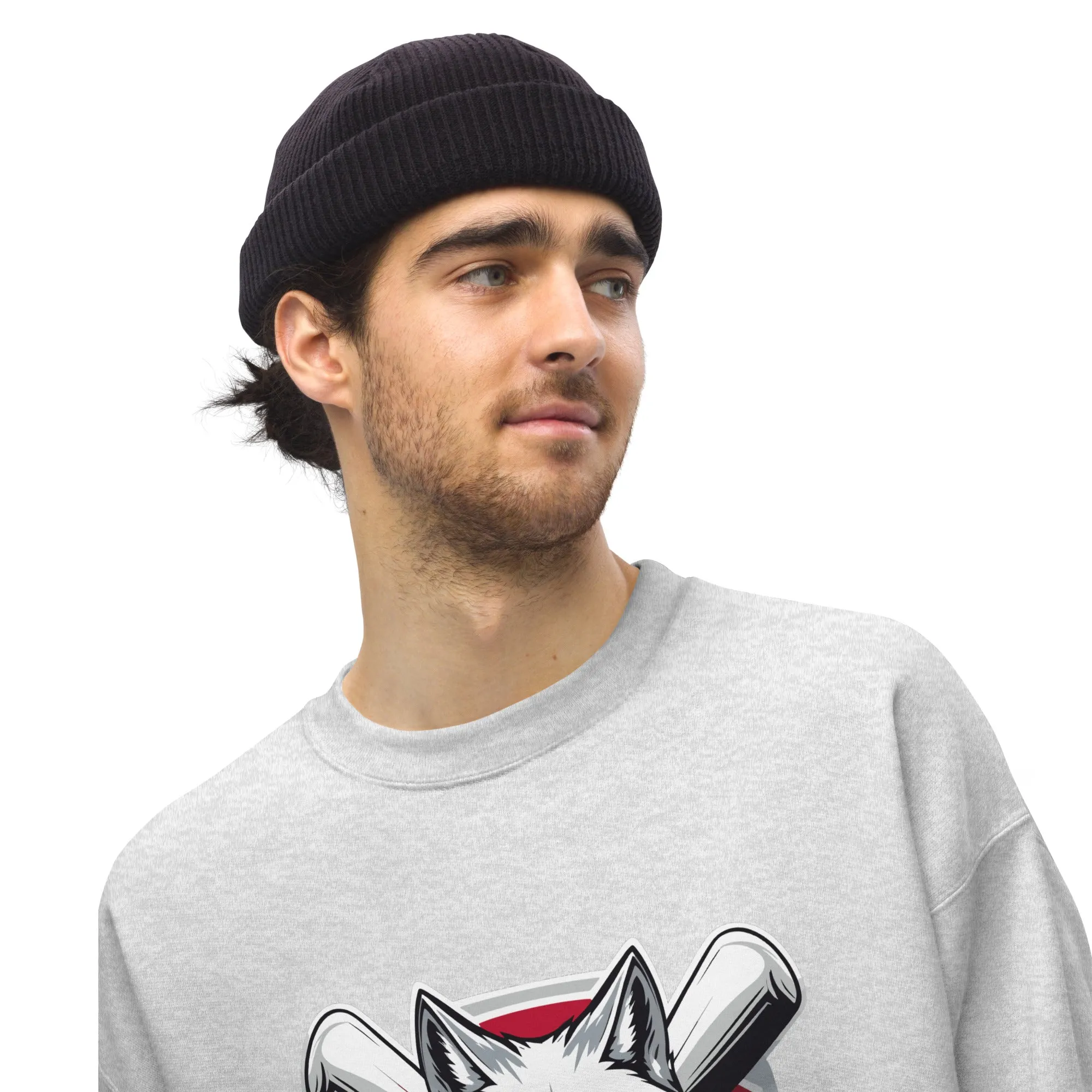 Angry Wolf Baseball Unisex Sweatshirt