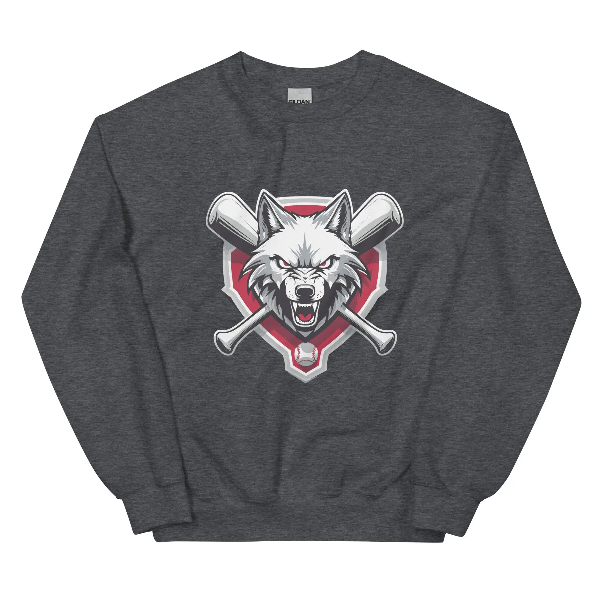 Angry Wolf Baseball Unisex Sweatshirt