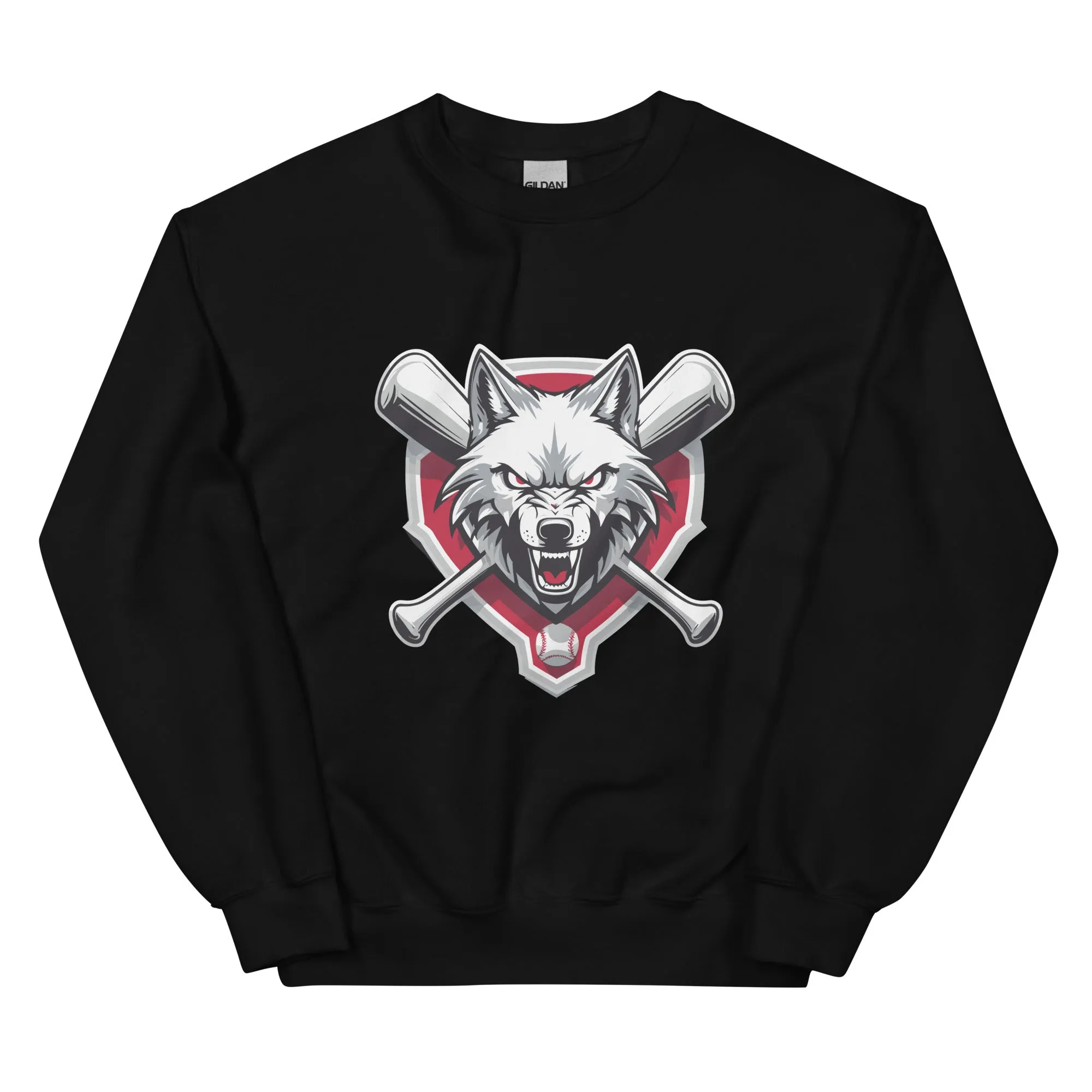 Angry Wolf Baseball Unisex Sweatshirt