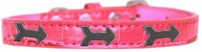 Arrows Widget Croc Dog Collar Bright Pink Size 12