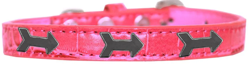 Arrows Widget Croc Dog Collar Bright Pink Size 12