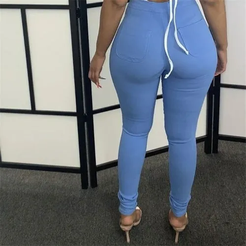 Autumn Pants Women Skinny Pencil Pant Candy Color Leggings Push Up