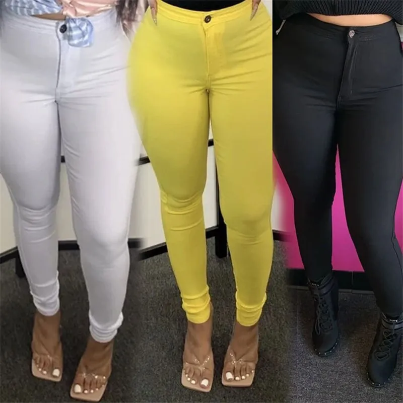 Autumn Pants Women Skinny Pencil Pant Candy Color Leggings Push Up