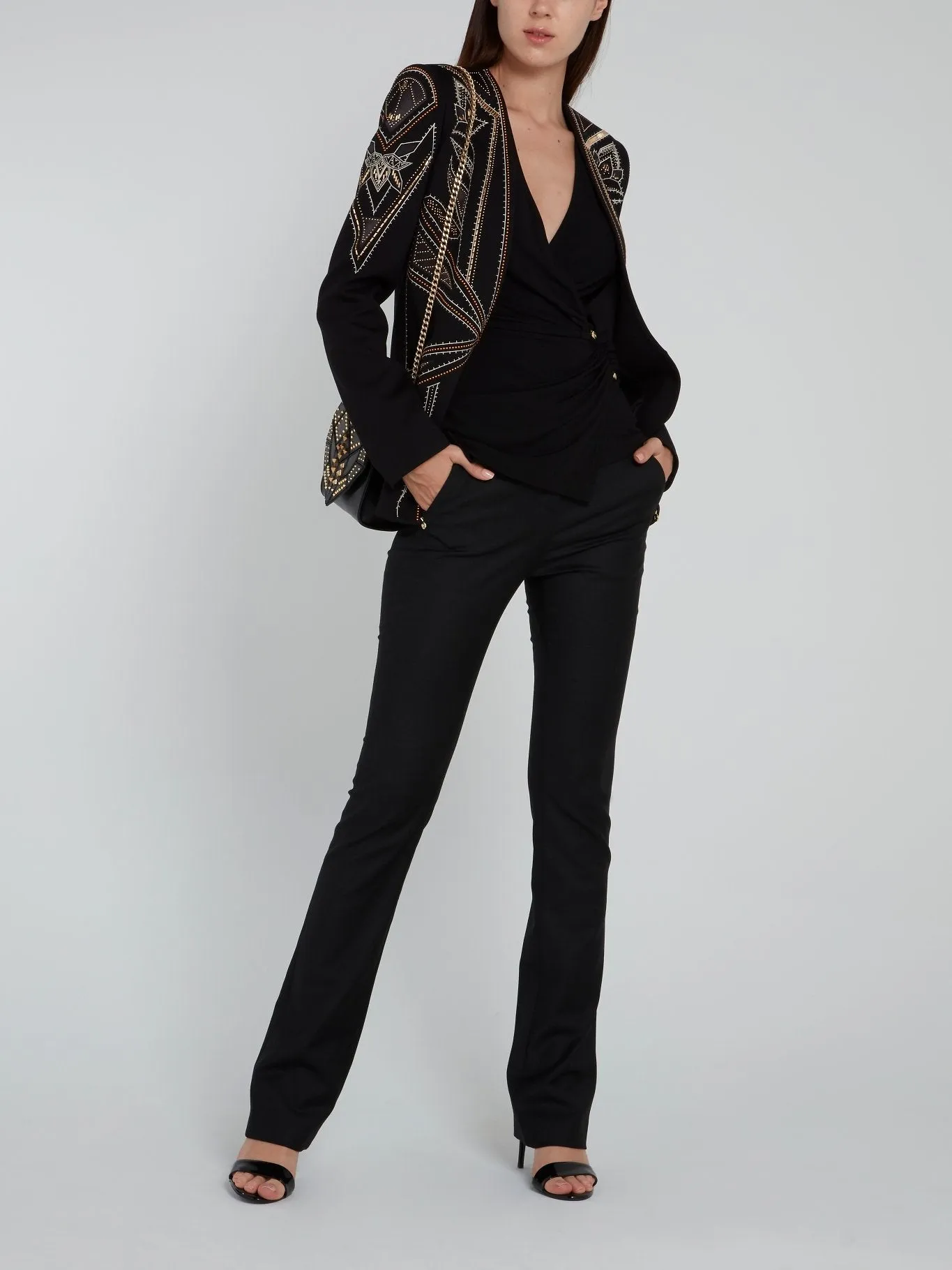 Black Bootcut Trousers