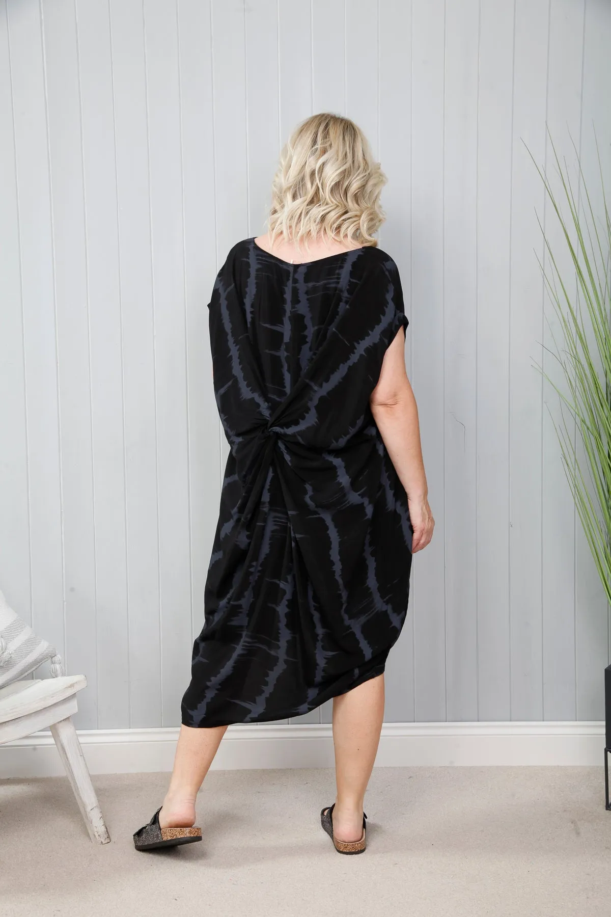 Black Chrissy Tie Dye Dress