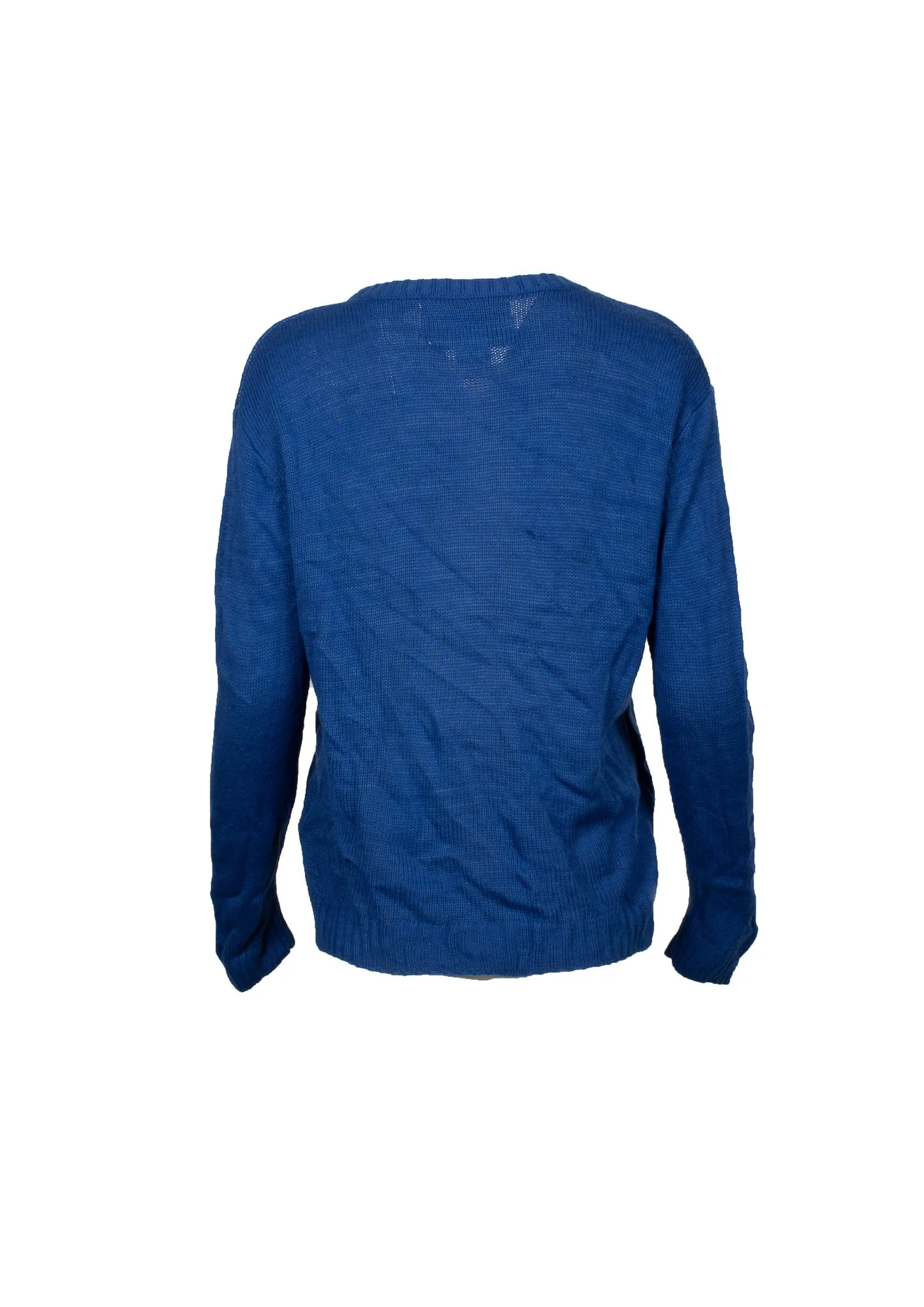 Blue Christmas Santa knitted long jumper