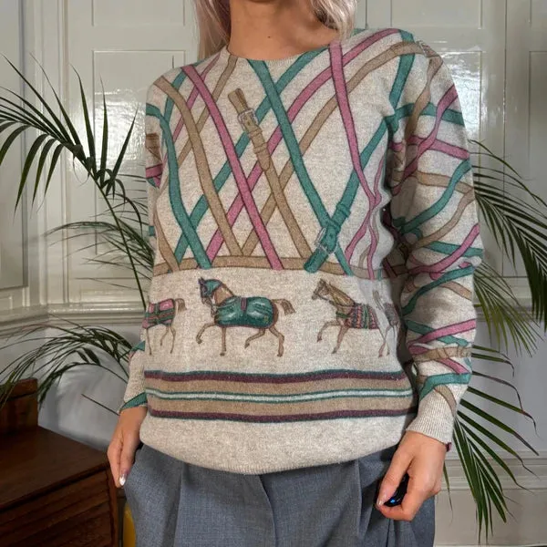 Blumarine Jumper - Large Beige Wool Blend