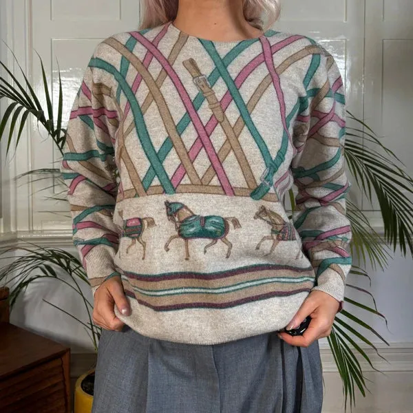 Blumarine Jumper - Large Beige Wool Blend