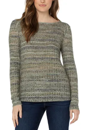 Boat Neck Top with Shoulder Detail