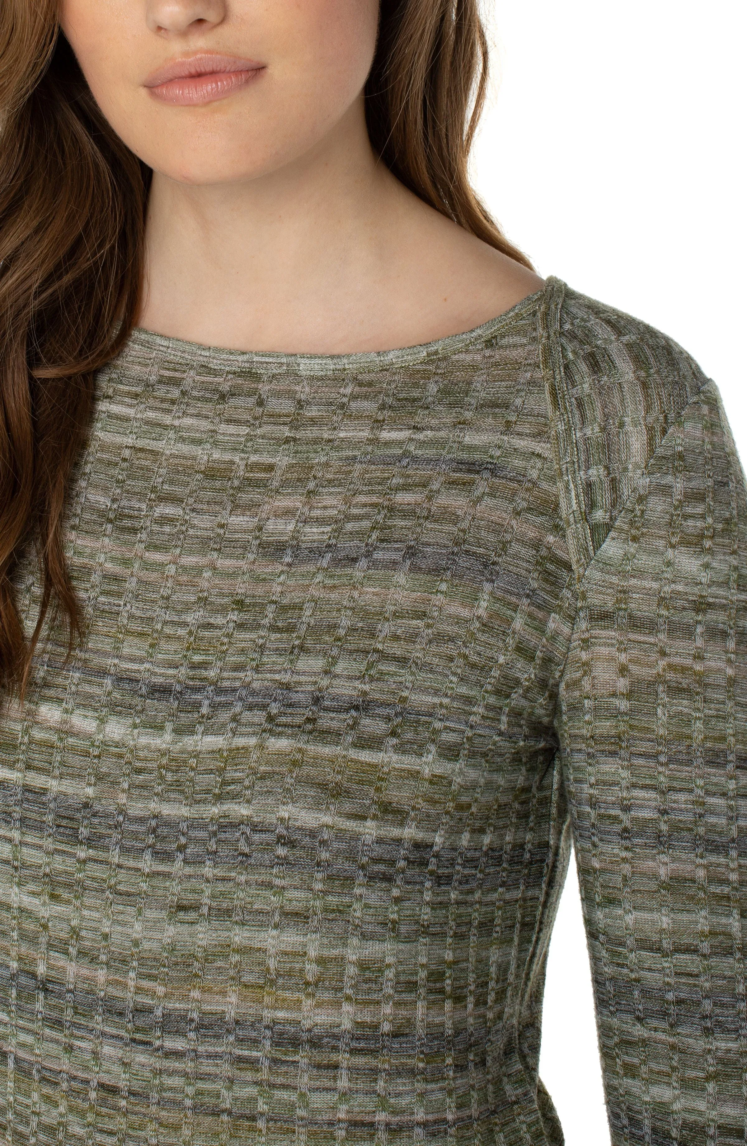 Boat Neck Top with Shoulder Detail