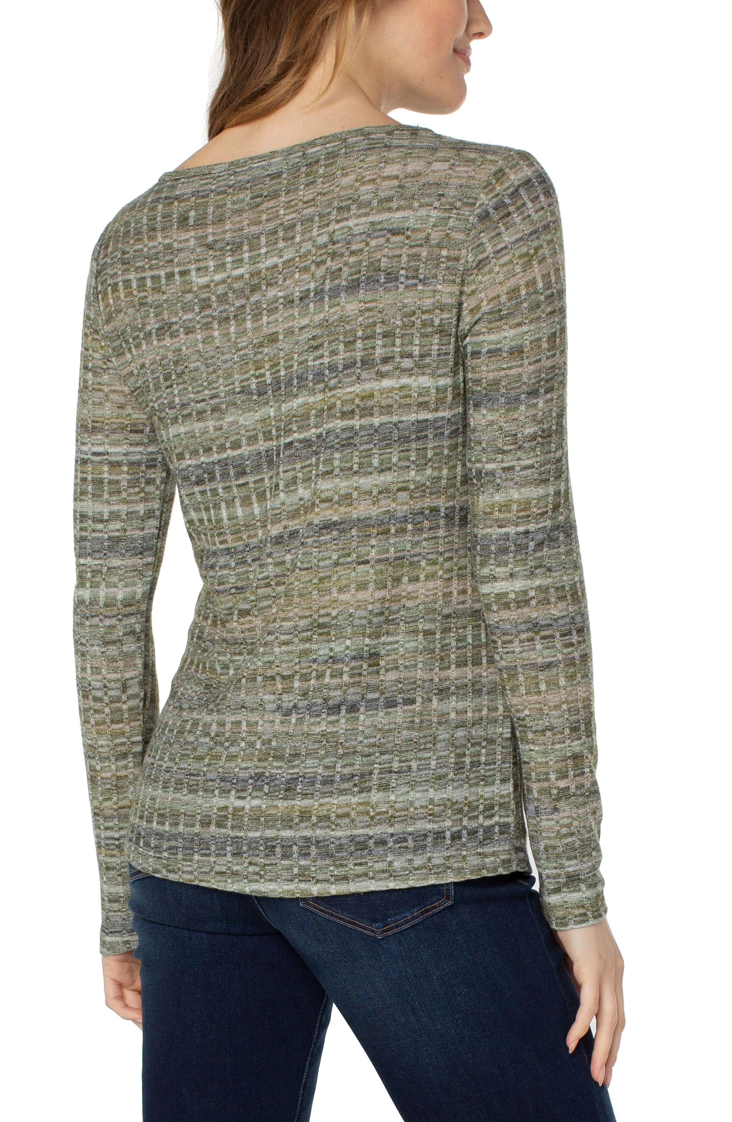 Boat Neck Top with Shoulder Detail