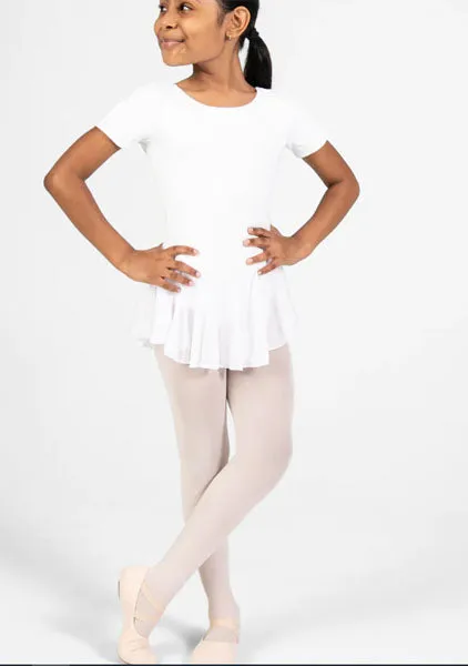 Body Wrappers BWP191 Short Sleeve Chiffon Skirted Leotard