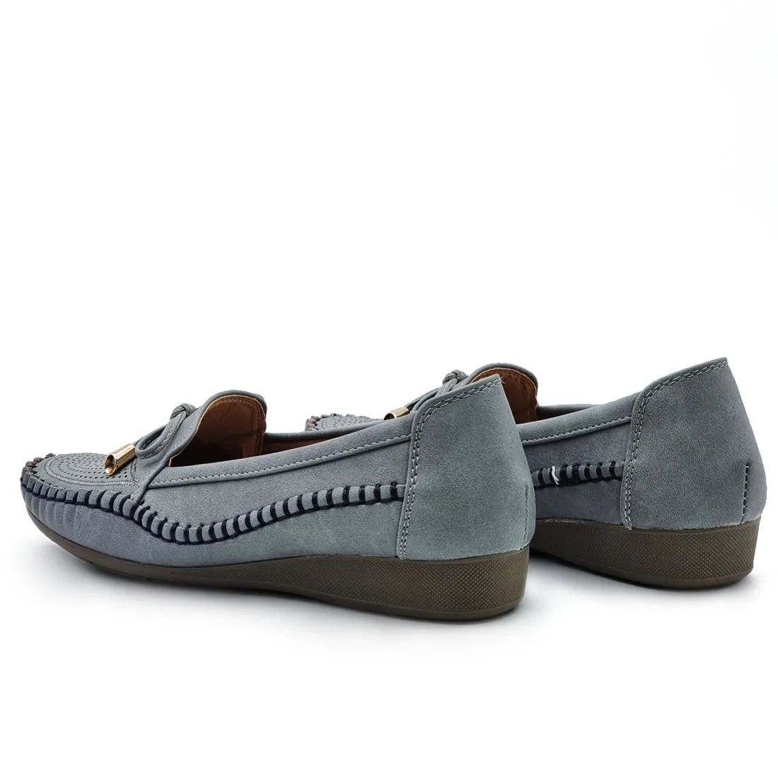 Bow Tie Slip On Loafers Shoes