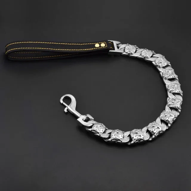 Bully Collar Gold Chain Leash