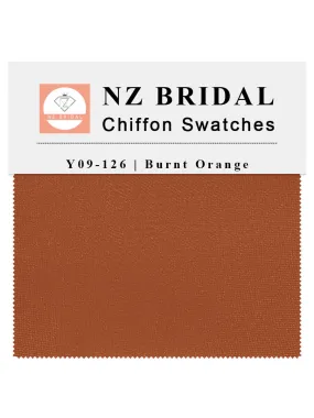 Burnt Orange Fabric Swatch Samples Chiffon