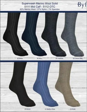 Byford Superwash  Merino Mid-calf Dress Sock