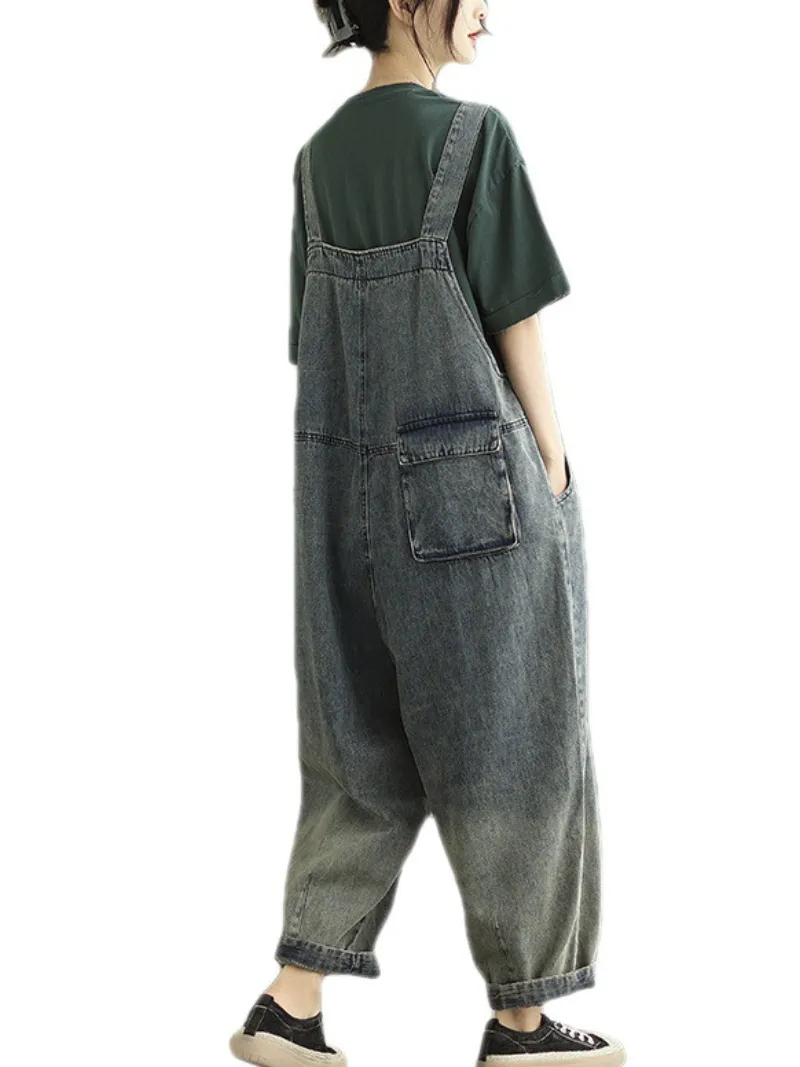 Call Me Crazy Denim High Waist Overall Dungarees