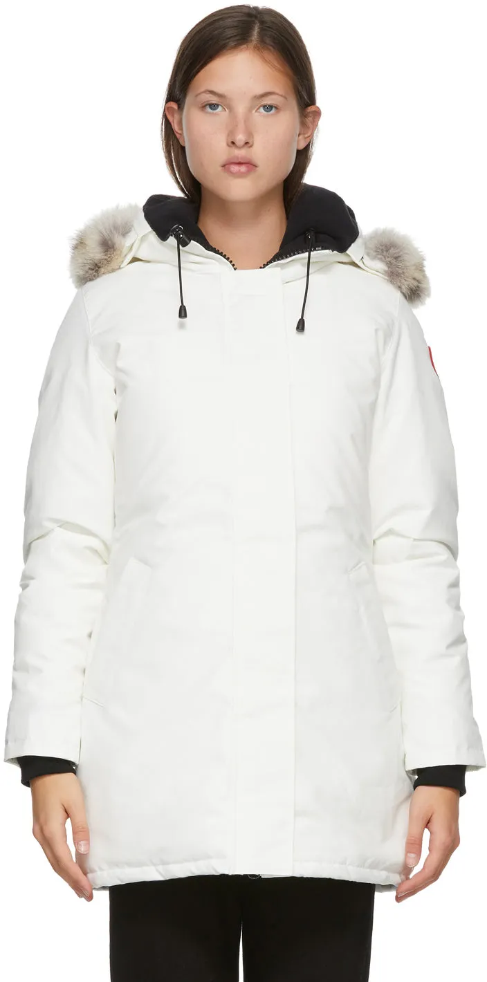 Canada Goose White Down Victoria Parka