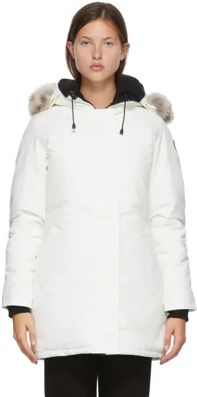 Canada Goose White Down Victoria Parka