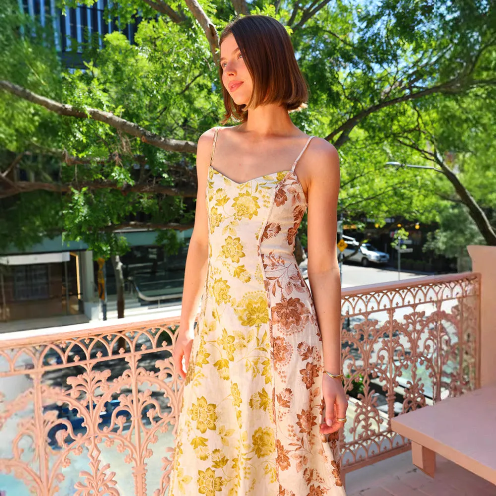 Casual Printed Backless Spaghetti Straps Dress