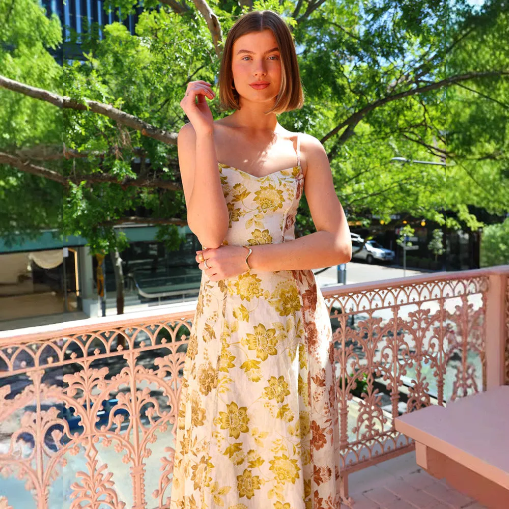 Casual Printed Backless Spaghetti Straps Dress