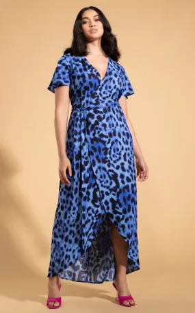 Cayenne Dress | Leopard (Blue)