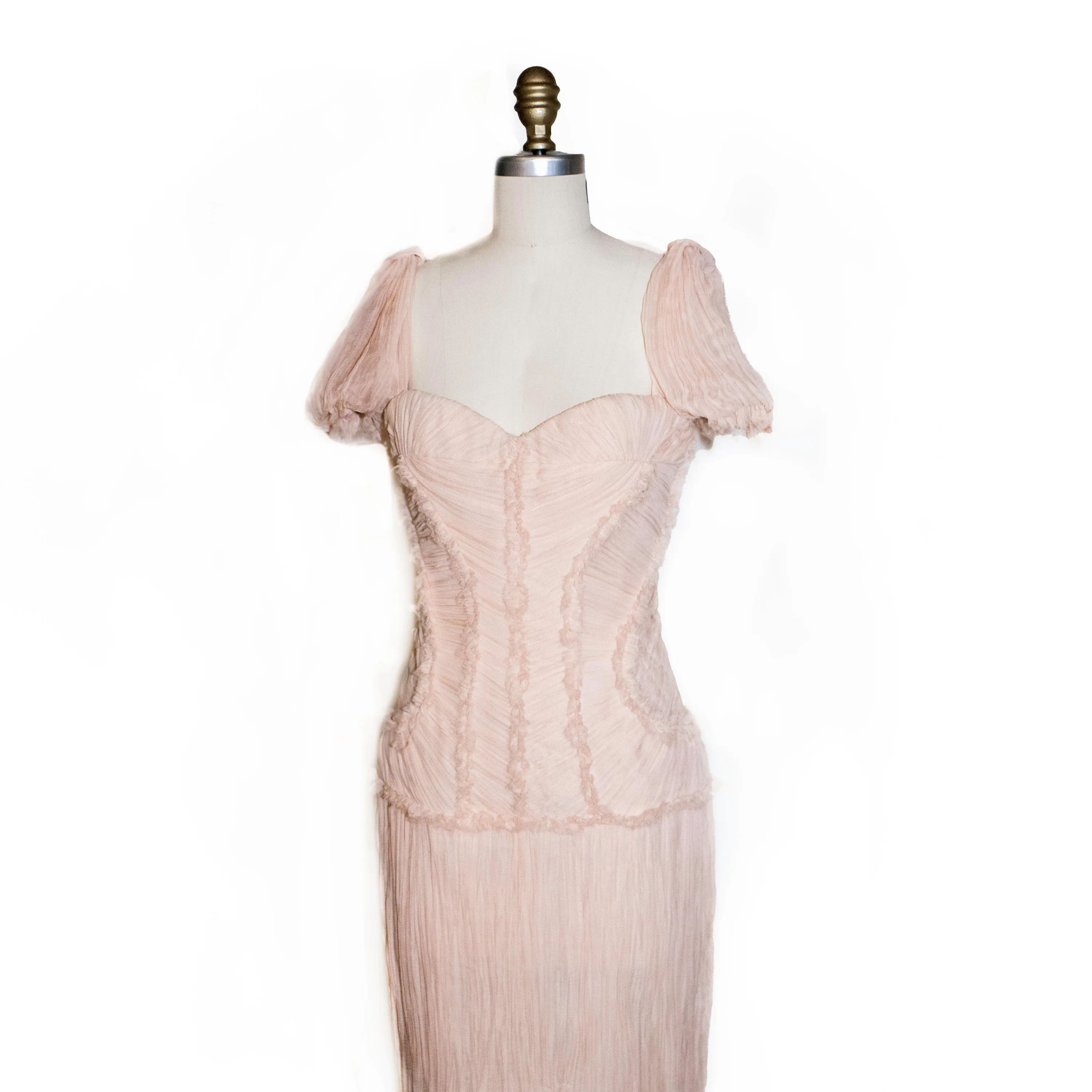 Chiffon Ruched Corset Dress