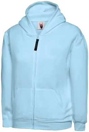 Childrens Classic Full Zip Hooded Sweatshirt | Sky