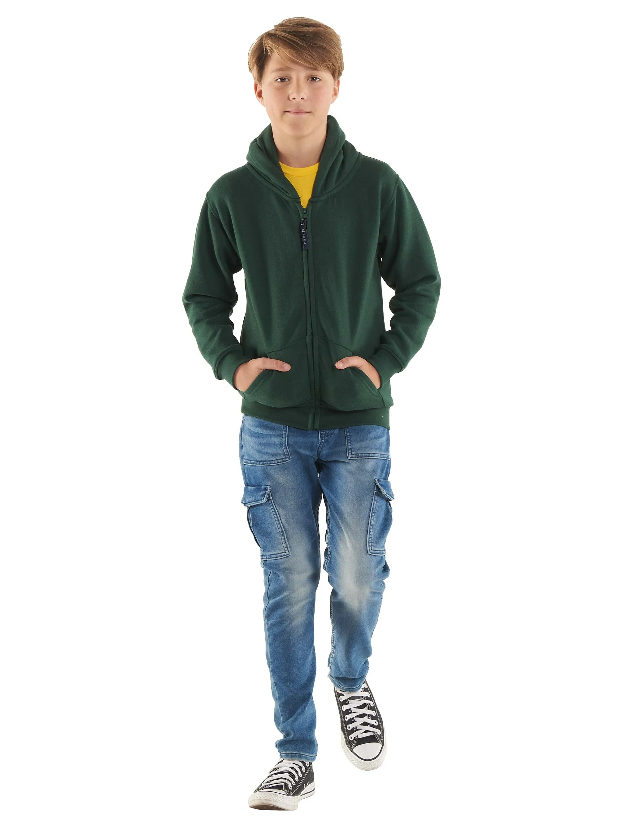 Childrens Classic Full Zip Hooded Sweatshirt | Sky