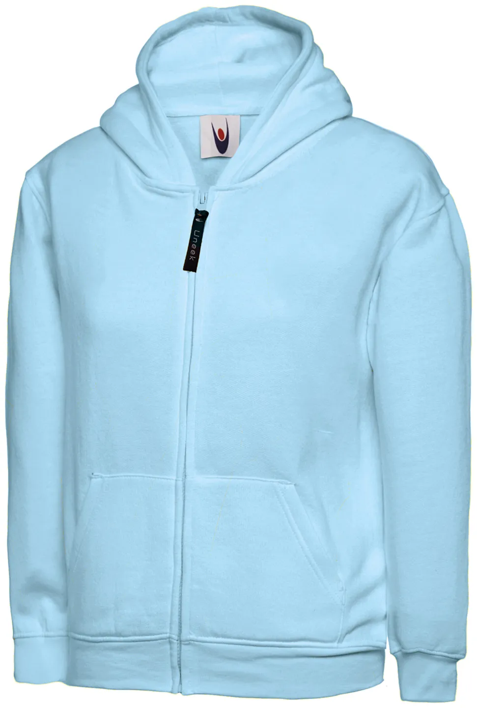 Childrens Classic Full Zip Hooded Sweatshirt | Sky