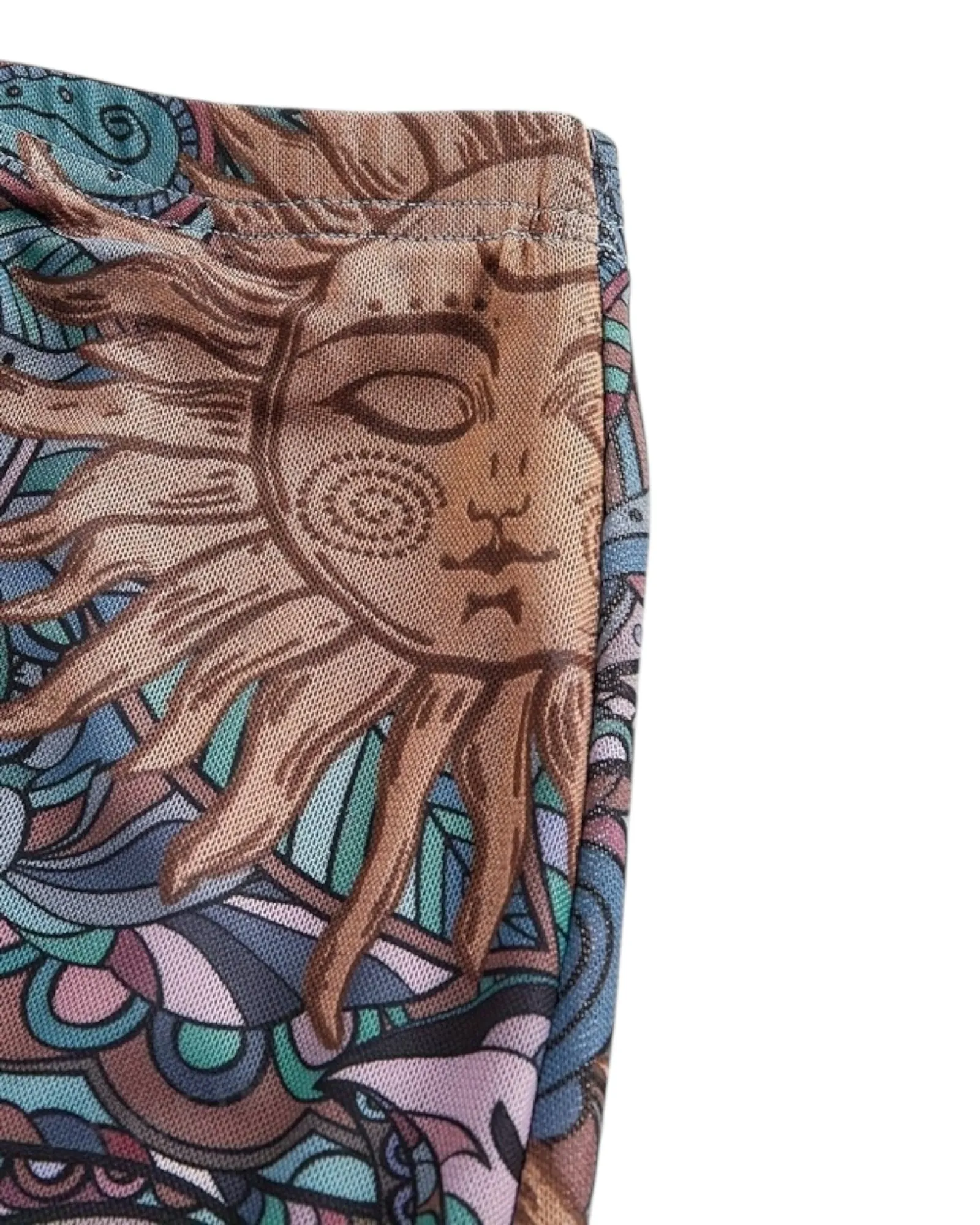 Constellation Print Mesh Long Skirt
