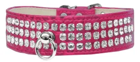Crockodile Textured Rhinestone Collar -1 inch wide