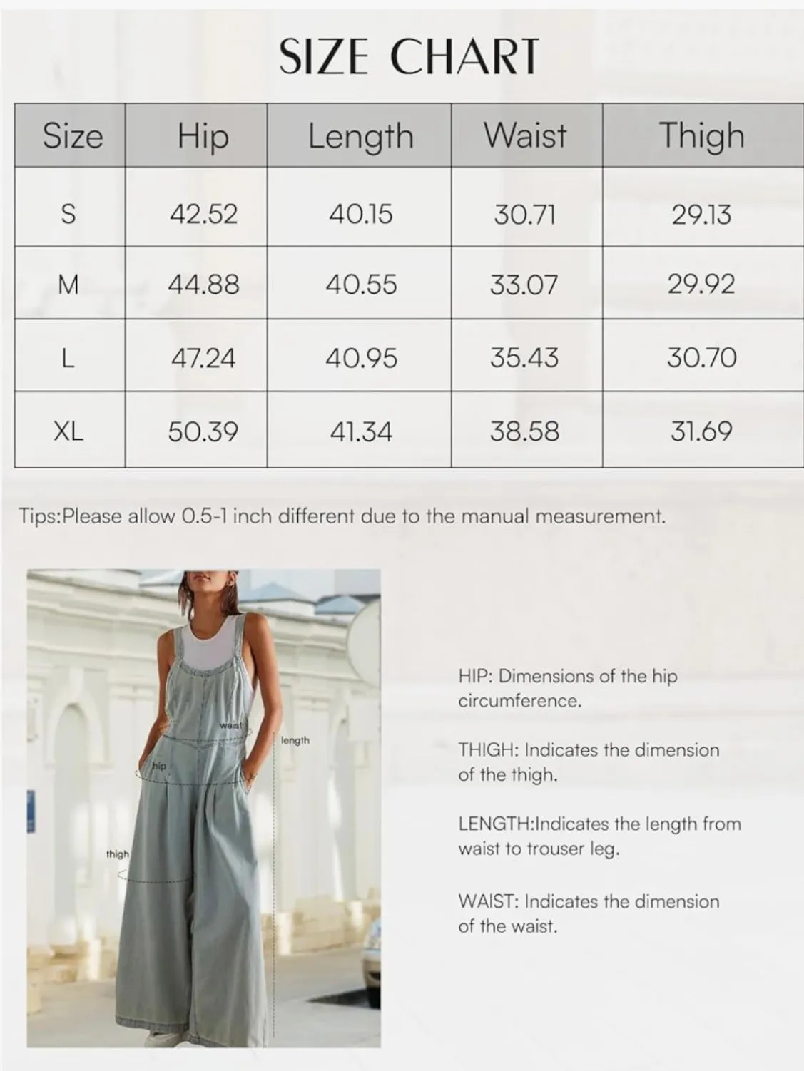 Denim casual jumper overall