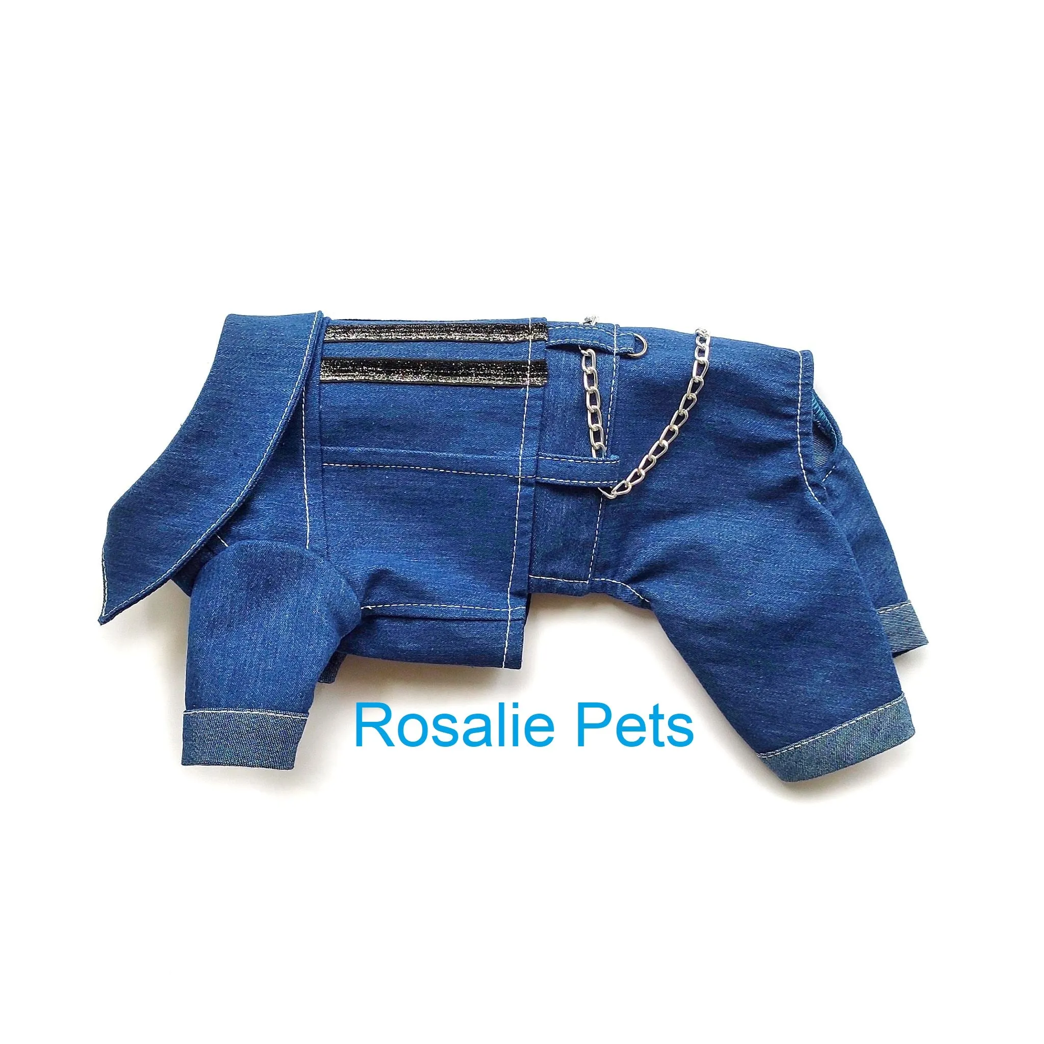 Denim dog overall