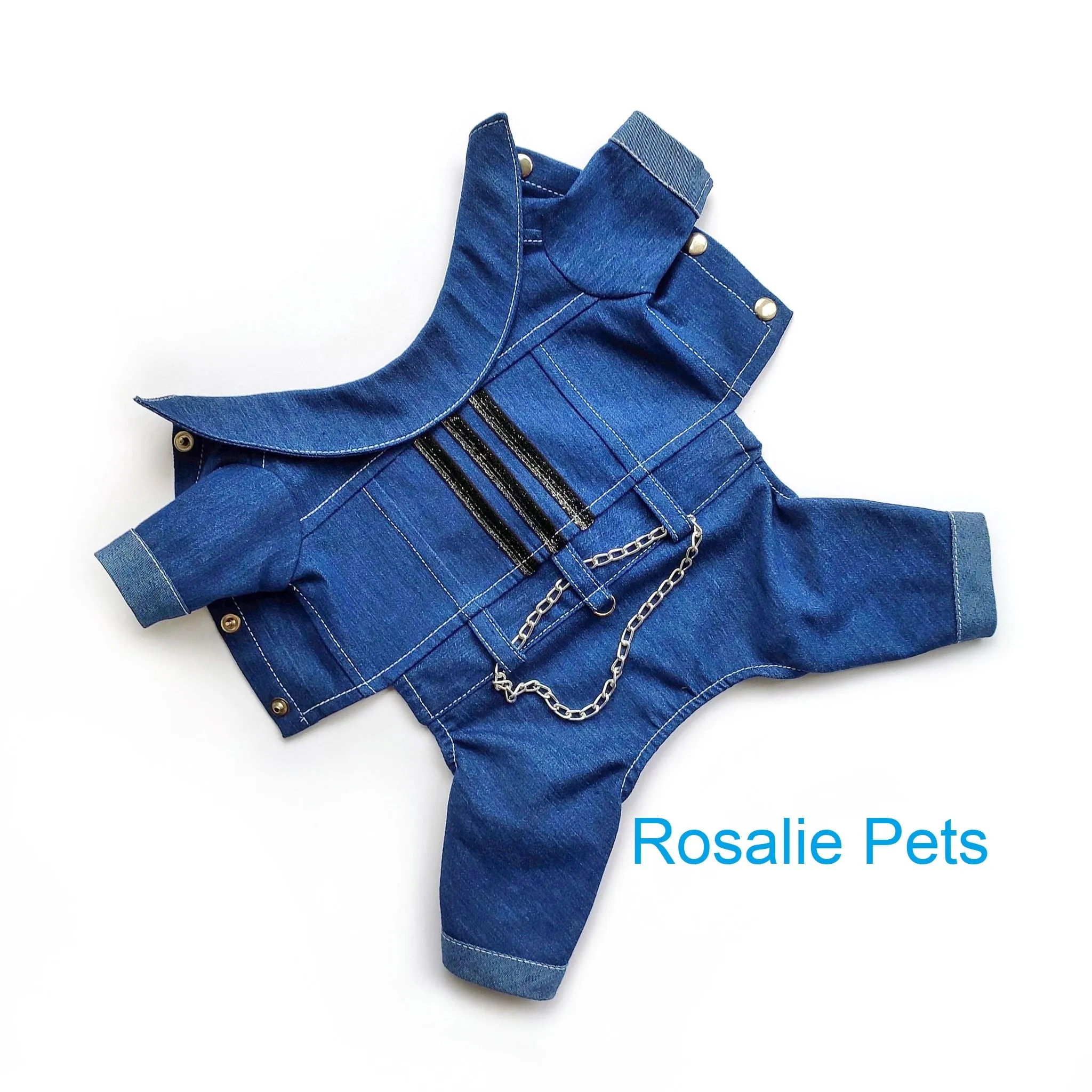 Denim dog overall
