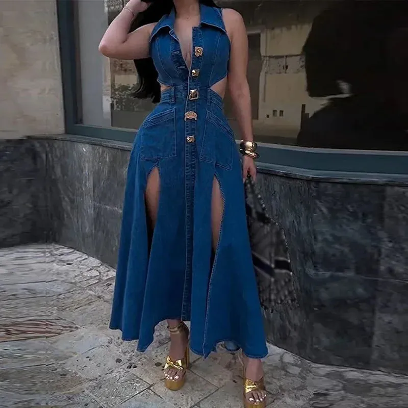 Denim Maxi Dress